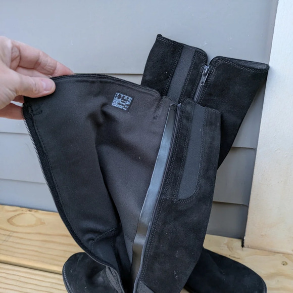 Clark's May Shine Black Suede Boots - Picture 4 of 10